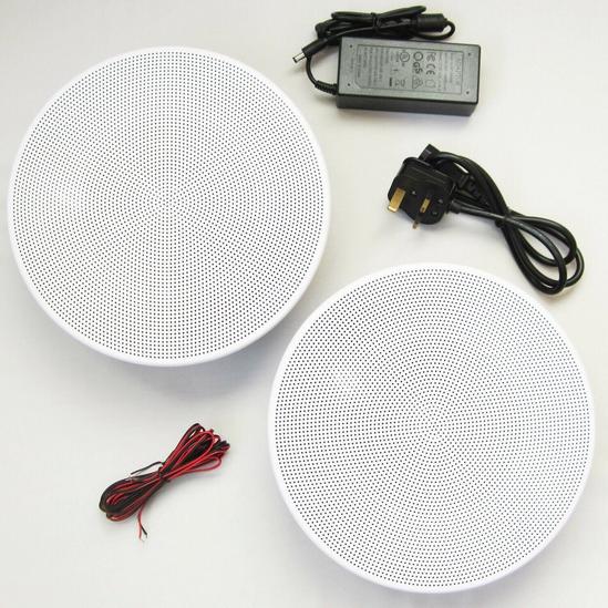 Loops Active Bluetooth Ceiling Speaker Kit 5.25" 80W Moisture Resistant Bathroom Audio 2