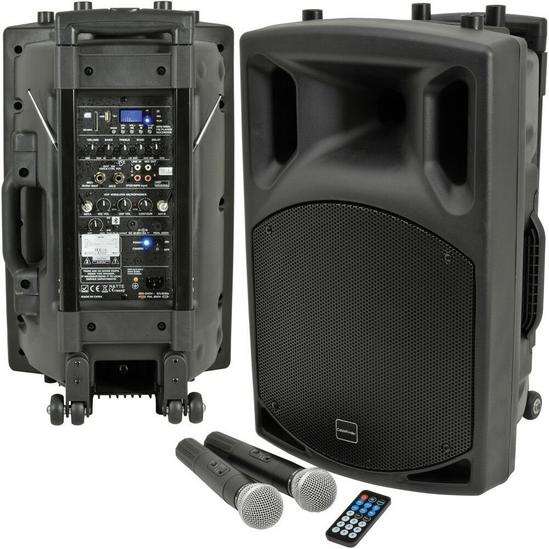 Loops 250W 15" Outdoor Portable PA System Bluetooth Karaoke Speaker Wireless Battery 1