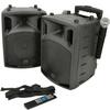 Loops 2x 100W Outdoor Portable PA Speaker System Bluetooth Wireless Rechargeable UHF thumbnail 1