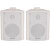 Loops Pair 4" 2 Way Stereo Speakers 70W 8Ohm White Mini Wall Mounted Background Hi Fi thumbnail 1