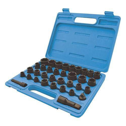 35 Piece Impact Socket Set Imperial & Metric Drive Socket Adapter / Extension