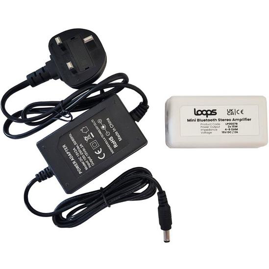 Loops Wireless Bluetooth Amplifier & 4x 70W Wall Corner Speakers Kit HiFi Amp System 4