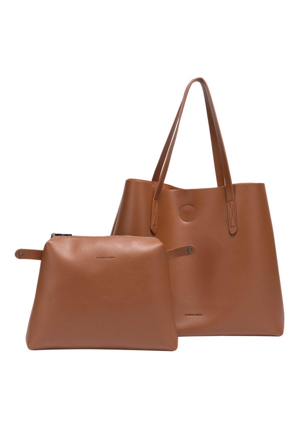 Lichfield Large Leather Buckle Tote Bag, Brown - The Leather Store