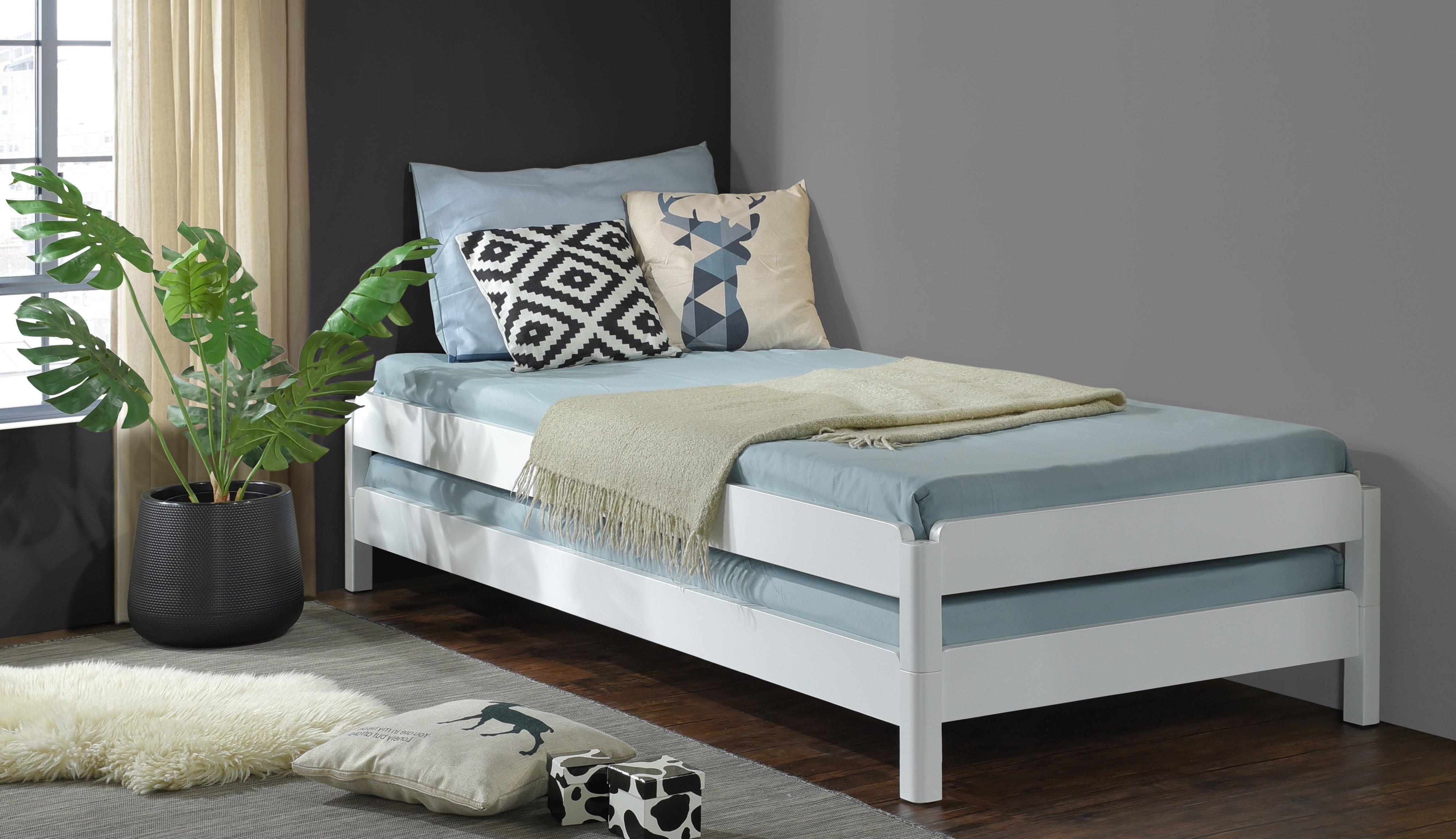 White Wooden 3IN1 Stacking Guest Bed