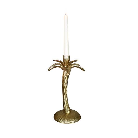 Melody Maison Gold Metal Palm Tree Candle Holder 1