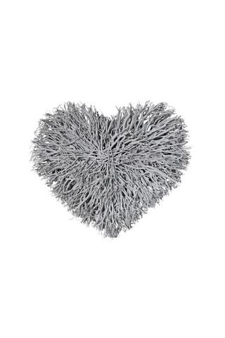 Product Large White Twig Heart Wall Art White
