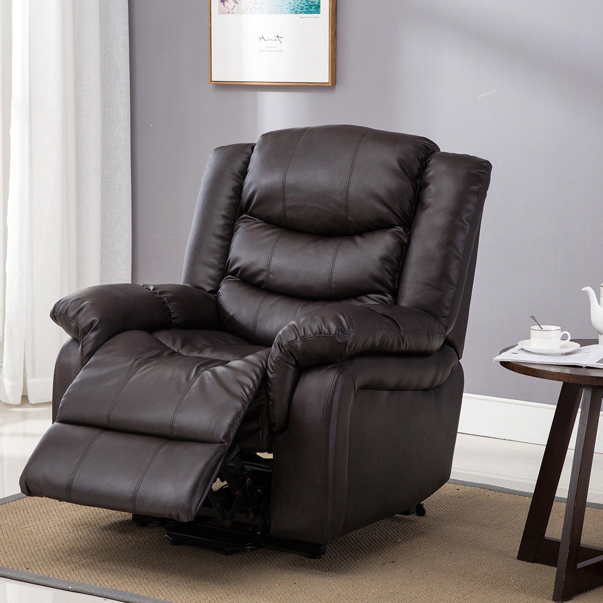Seattle Electric Automatic Recliner Home Lounge Bonded Leather Chair