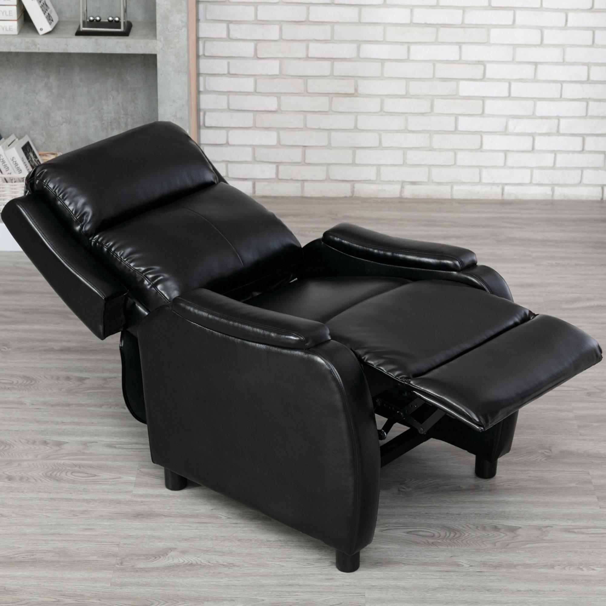 Churwell Bonded Leather Pushback Recliner Armchair Sofa Cinema Chair