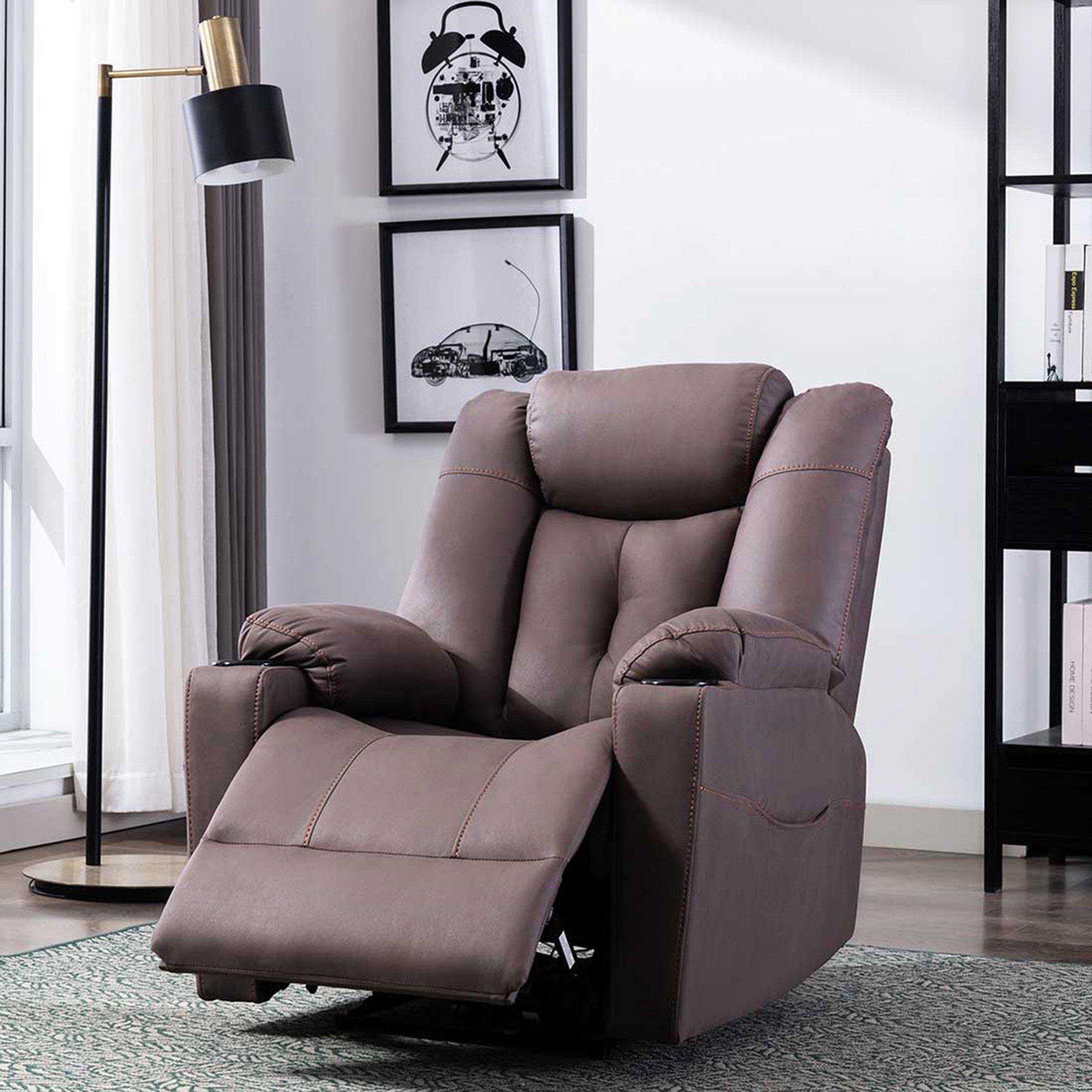 Afton Electric Technology Fabric Auto Recliner USB Lounge Sofa Chair