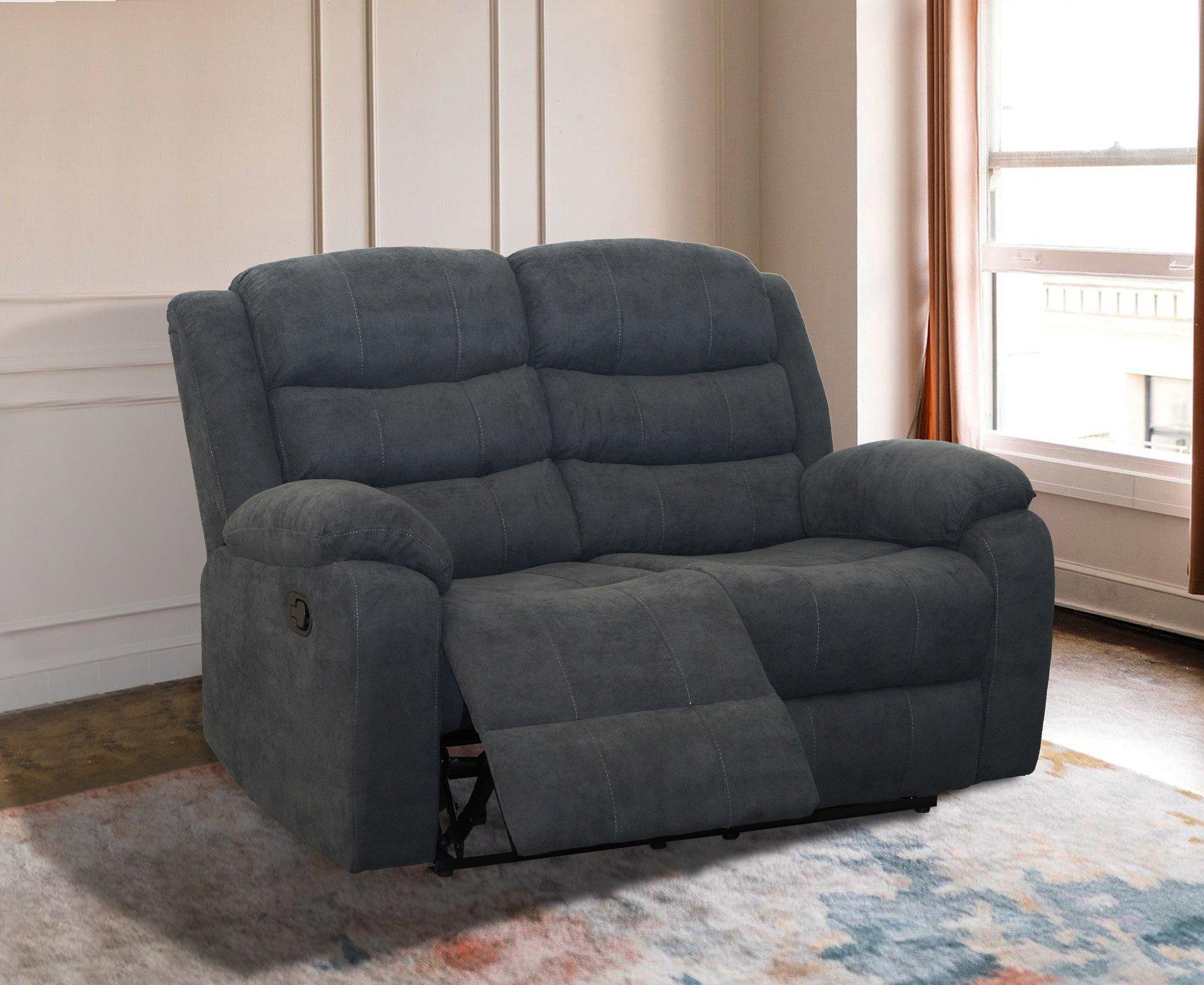 Boston 2 Seater Fabric Manual Recliner Sofa