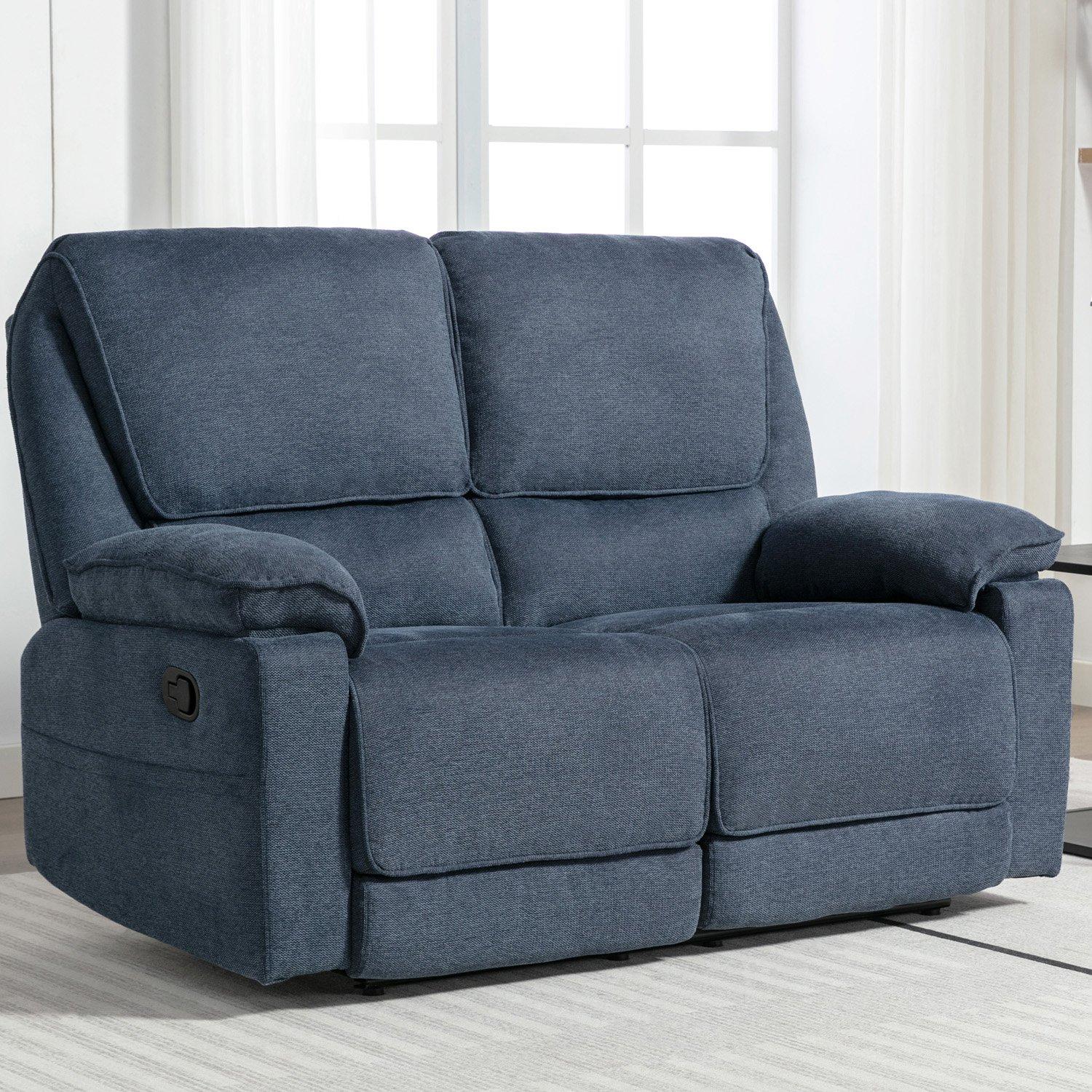 Sydney 2 Seater Fabric Manual Recliner Sofa