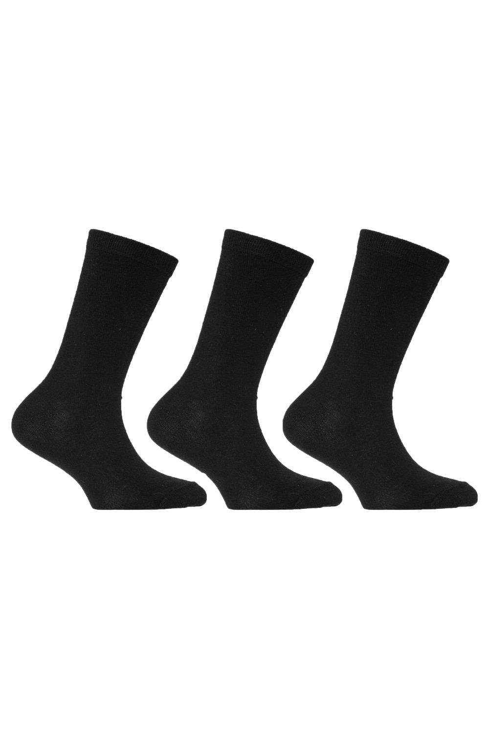 Plain Cotton Rich School Socks (Pack Of 3)