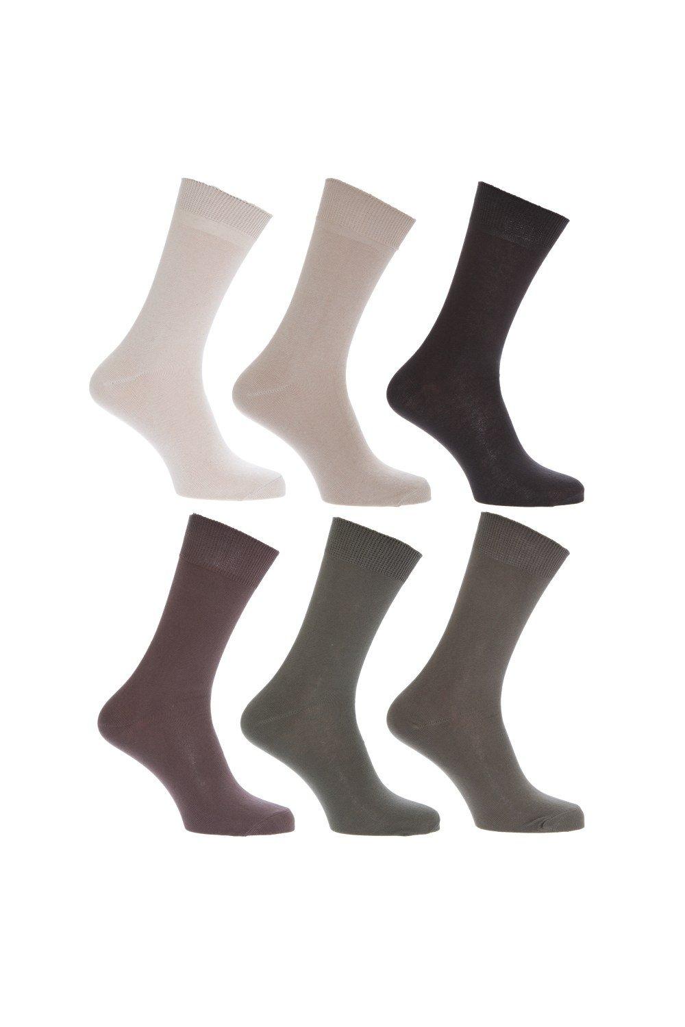 100% Cotton Plain Work/Casual Socks (Pack Of 6)