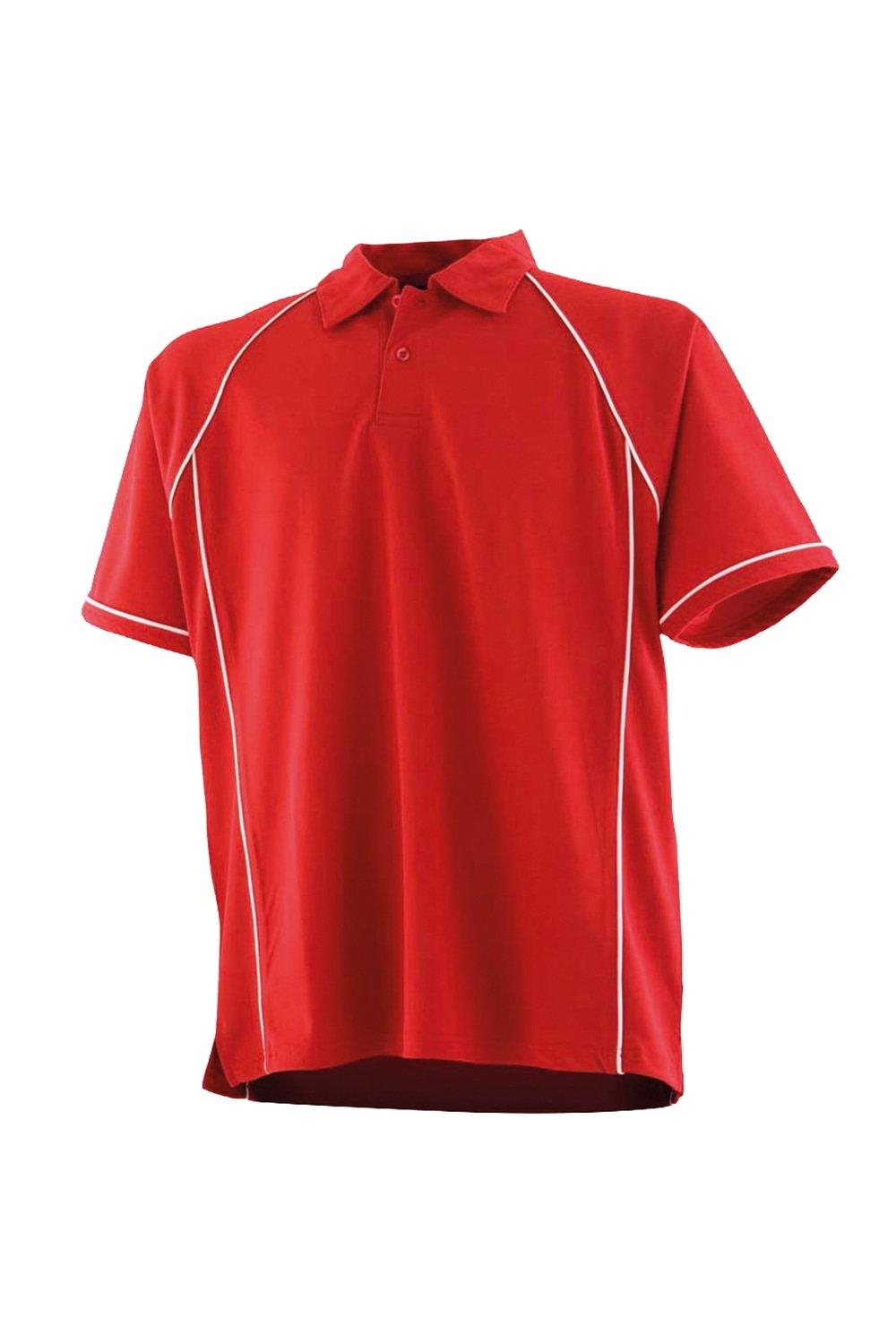Piped Performance Sports Polo Shirt