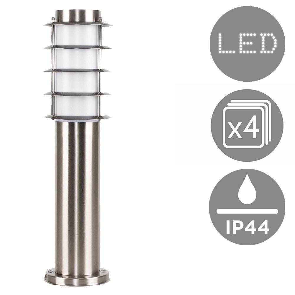 Wharf Silver Outdoor Ground Post Light