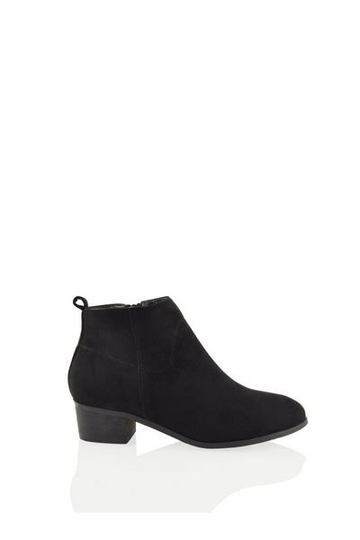 'Melodie' Zip Up Cowboy Ankle Boots With Low Block Heel