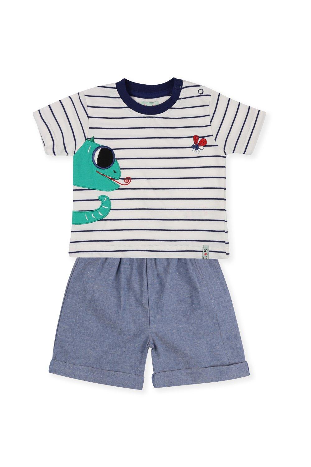 Lizard Applique T And Chambray Short Set