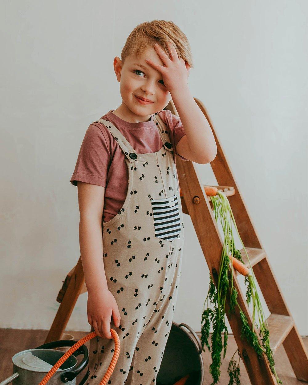 Peapod Print Easy Fit Dungarees