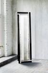 MirrorOutlet 'Aston' Black All Glass Venetian Full Length Cheval Mirror 150 x 40 CM thumbnail 1