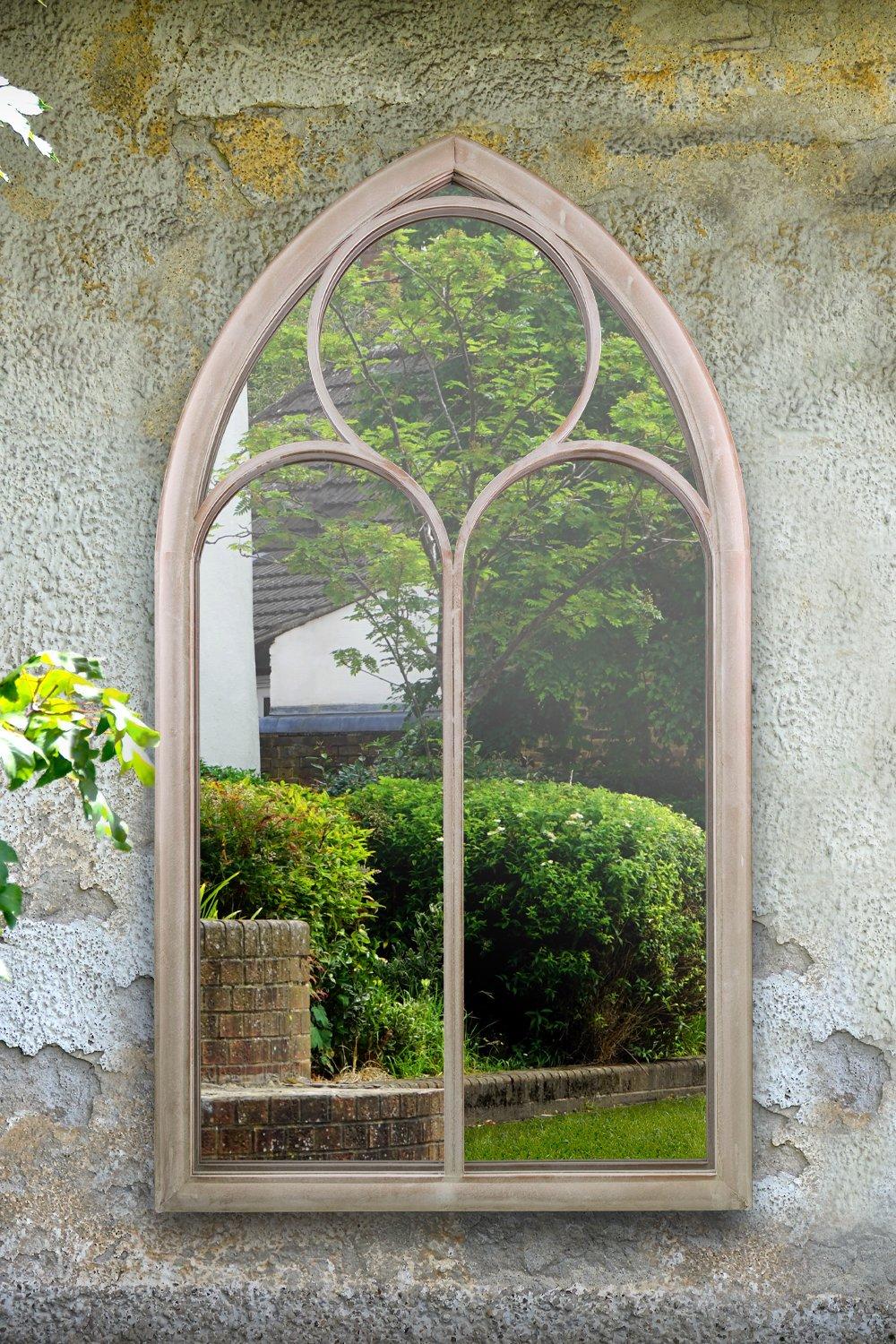 'Somerley' Chapel Arch Metal Garden Wall Mirror 112cm x 61cm