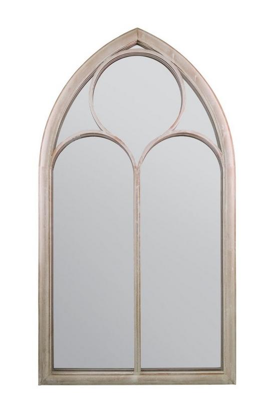 MirrorOutlet 'Somerley' Chapel Arch Metal Garden Wall Mirror 112cm x 61cm 2