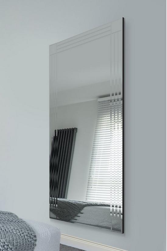 MirrorOutlet 'Milton' All Glass Bevelled Square Corner Full Length Wall Mirror 174 x 85 CM 1