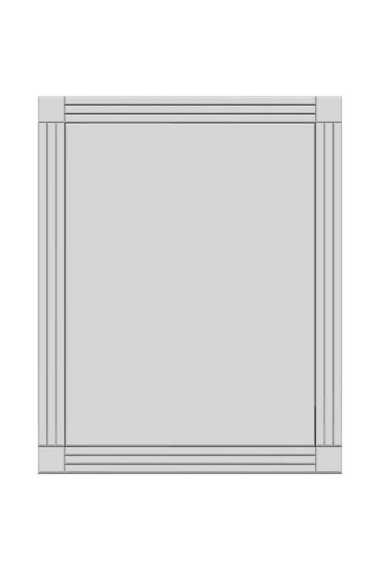 MirrorOutlet 'Milton' All Glass Bevelled Square Corner Venetian Wall Mirror 144 x 115.5 CM 2