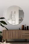 MirrorOutlet All Glass Circular Bevelled Venetian Design Round Wall Mirror 80 x 80CM thumbnail 1
