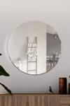 MirrorOutlet All Glass Bevelled Modern Round Wall Mirror 60cm x 60cm thumbnail 1