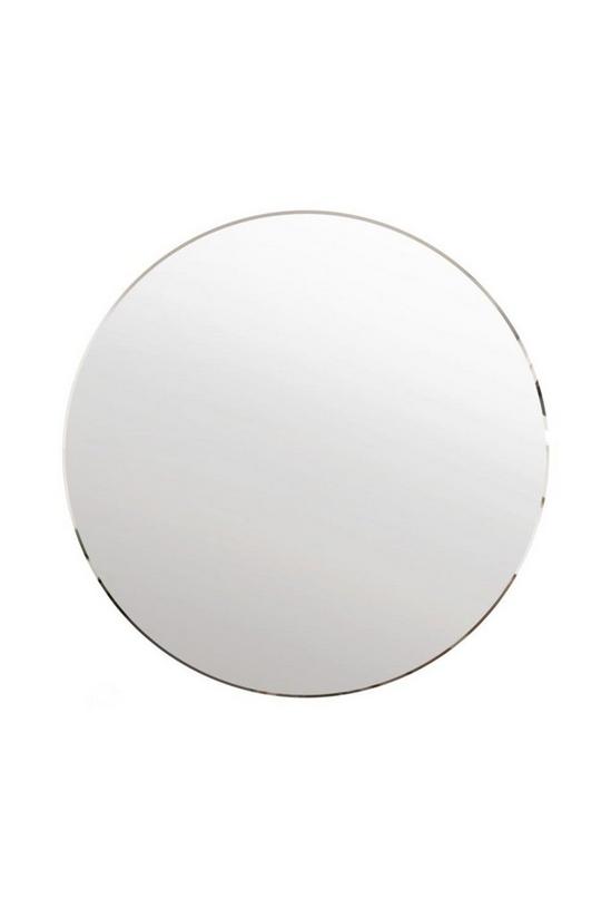 MirrorOutlet All Glass Bevelled Modern Round Wall Mirror 60cm x 60cm 2