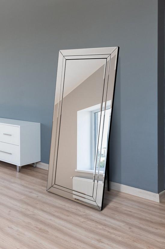 MirrorOutlet Double Bevel Large Modern Venetian Cheval Free Standing Mirror 5Ft7 X 1Ft11 (170 X 58cm) 1