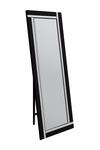 MirrorOutlet 'Aston' Black Double Bevel Free Standing Cheval Dress Mirror 5ft7 x 1ft11 /  170cm x 58cm thumbnail 2