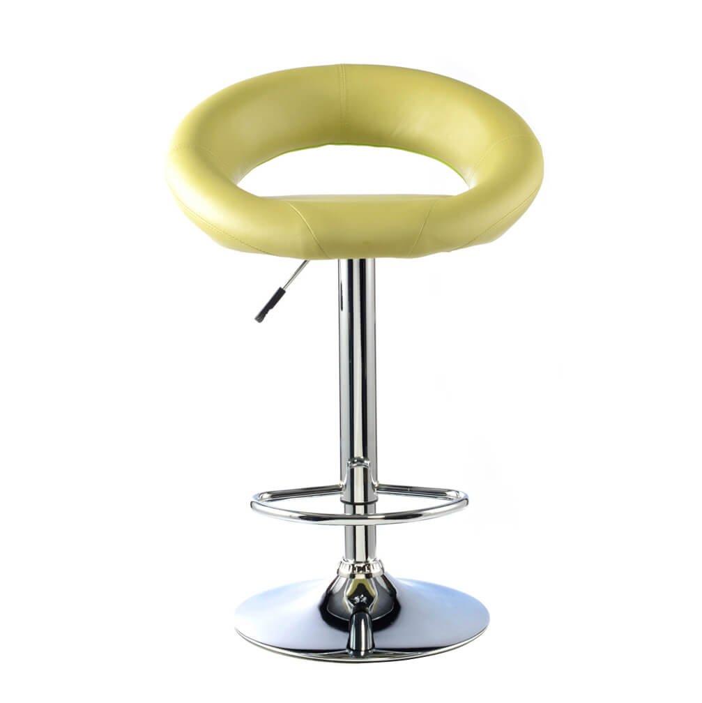 Furrai  Bar Stool PVC Seat Chrome Frame Height Adjustable Sold in Pairs
