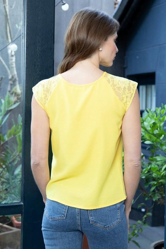 Hot Squash Lace Sleeved Crepe Top 3