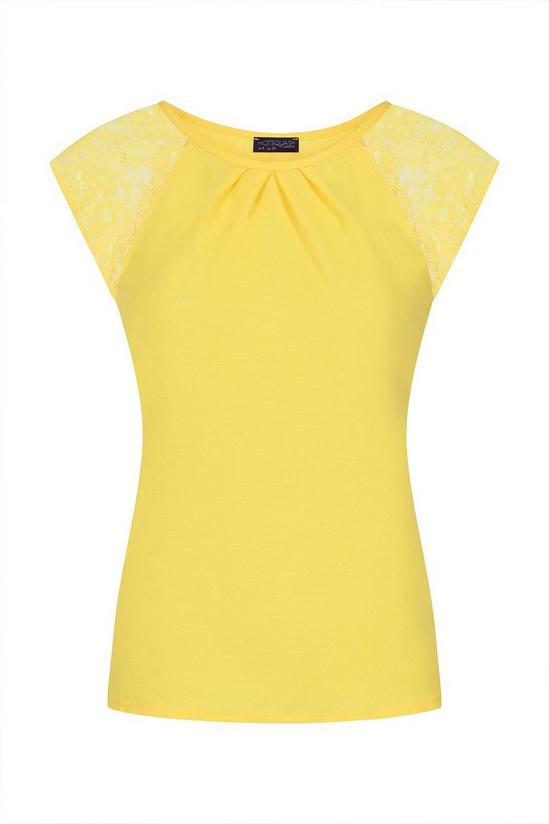 Hot Squash Lace Sleeved Crepe Top 4
