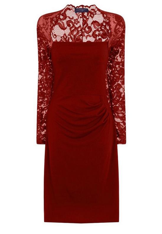 Hot Squash Lace sleeve hostess dress AW16 3