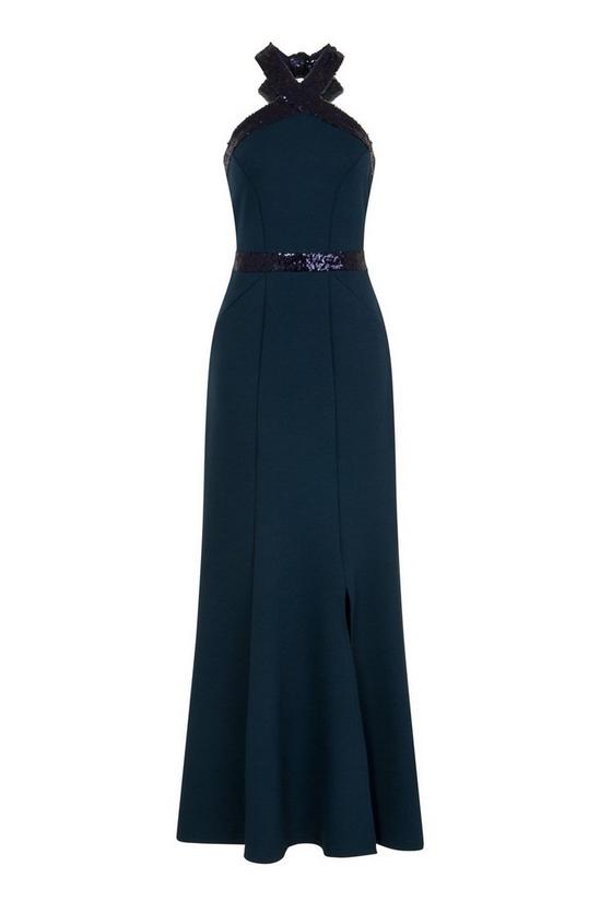Hot Squash Halterneck Maxi Evening Gown with Sequins 3