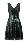 Hot Squash Sequin V Neck Fit and Flare Dress thumbnail 4