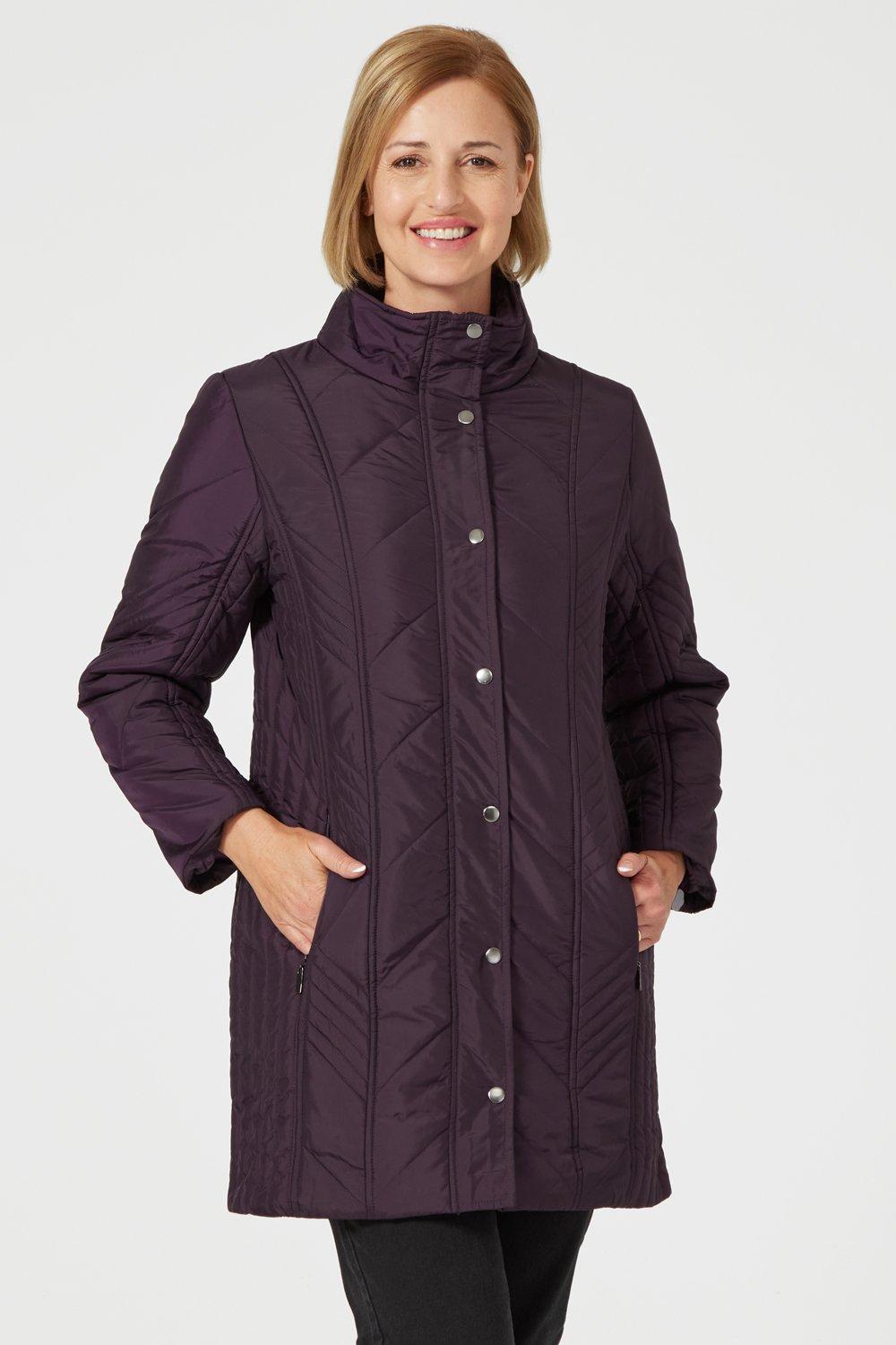 Jackets & Coats | Blackcurrant Long Line Coat | Tigi