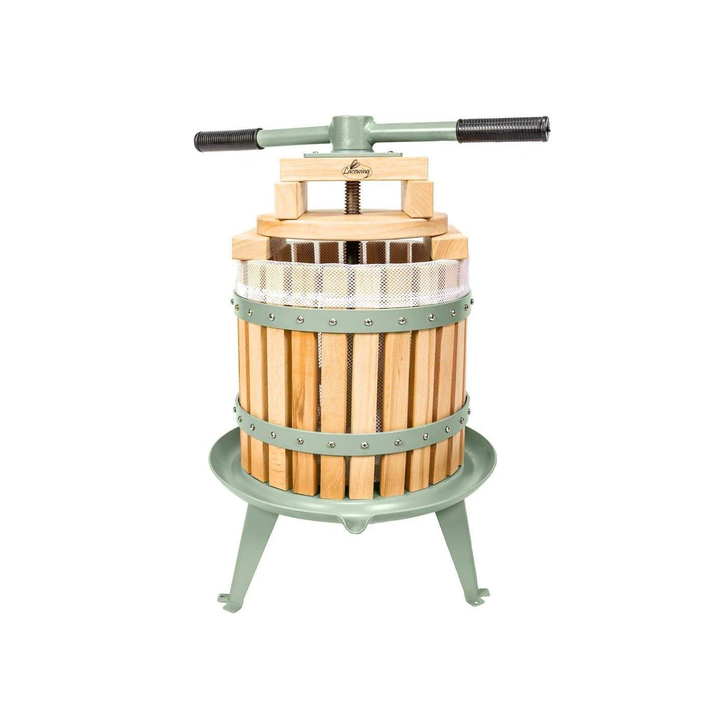 6L Easy Press Double Handled Apple Fruit Pear Cider Press with 3 x Free Press Bags, 4 x Press Blocks