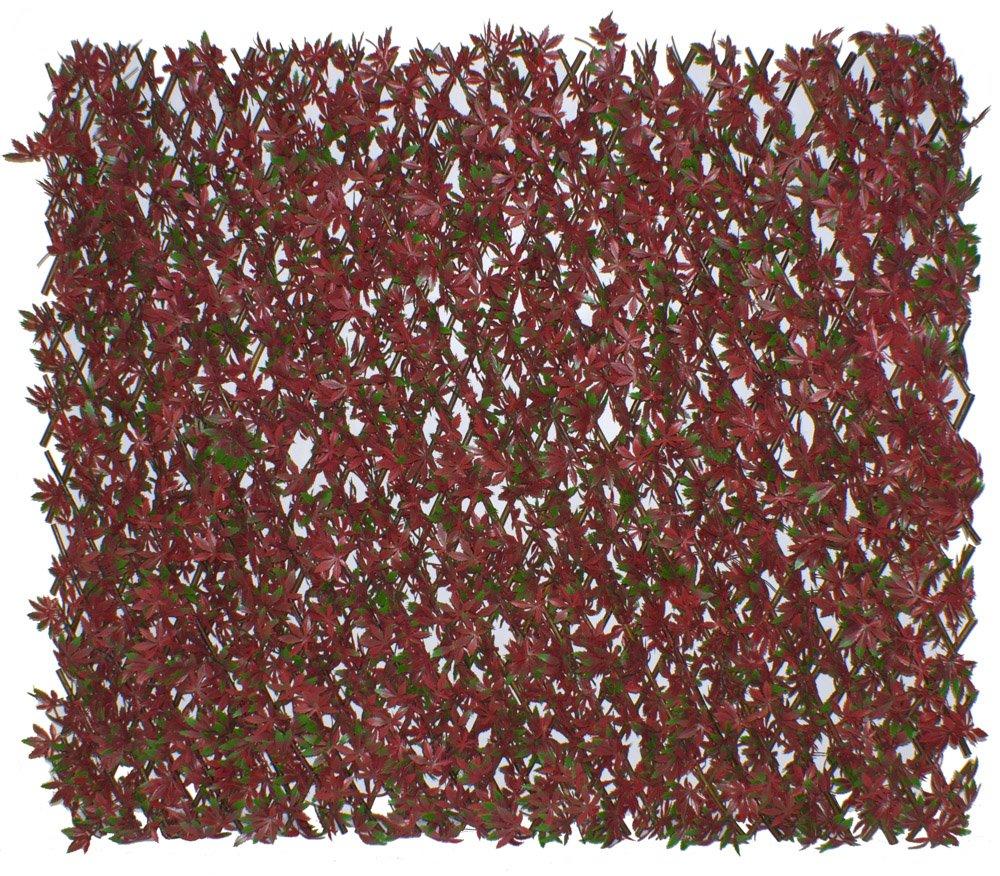 Artificial Red Acer Extendable Trellis Hedge Screening 2m x 1m