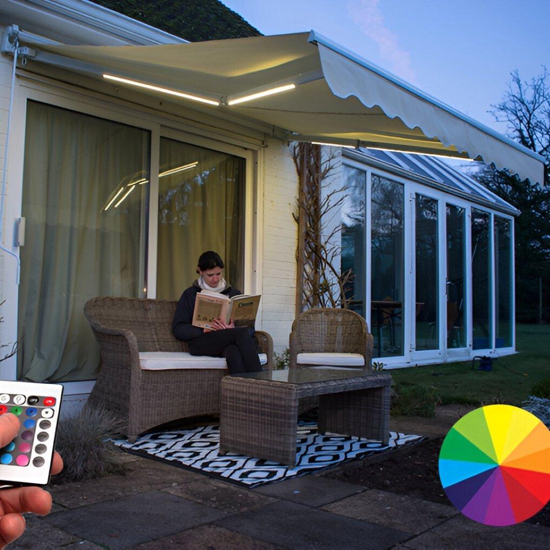Colour Changing RGB LED Light Kit for 2m Projection Patio Awnings