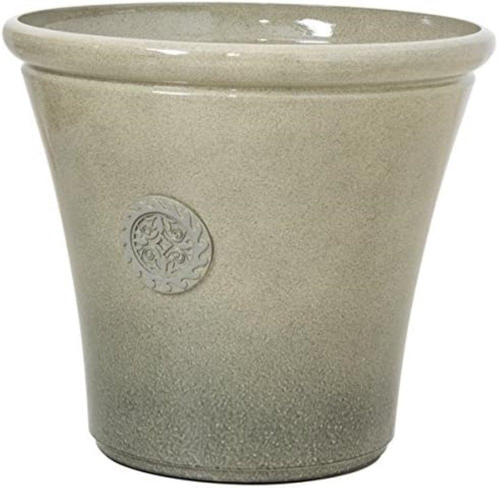 Round Tuscan Stone Resin Composite Planters Frost Resistant Cream 45cm