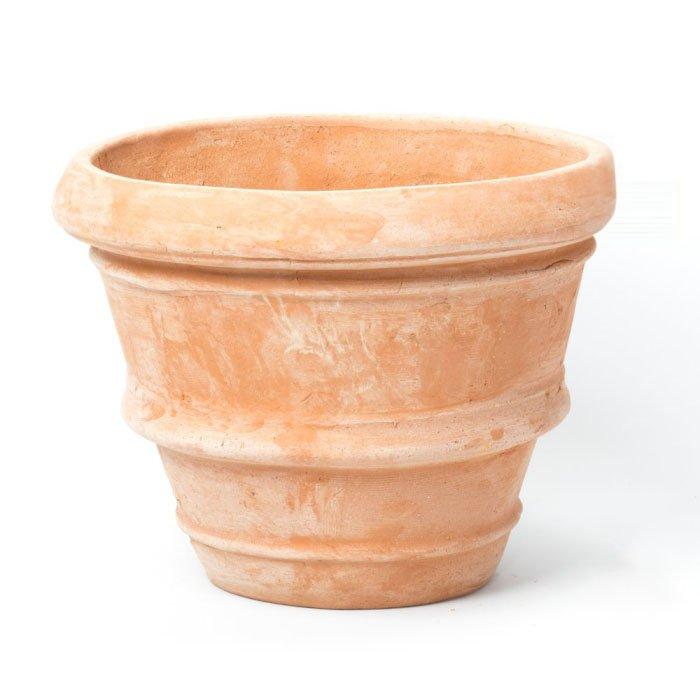 Garden Terracotta Round Rolled Rim Patio Planter Pot 34.5cm