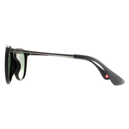 montana Oval Matte Black Green Polarized MP24 Sunglasses 3