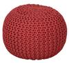 Snug City Knitted Pouffe Chunky Round Footstool Ottoman 100% Cotton Handmade thumbnail 1