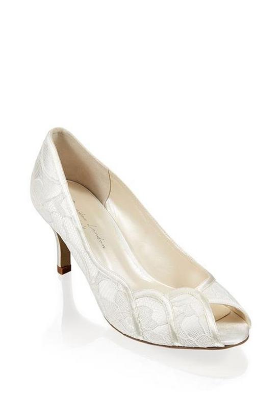 Paradox London Lace 'Coleen' Mid Heel Peep Toe Shoes 2