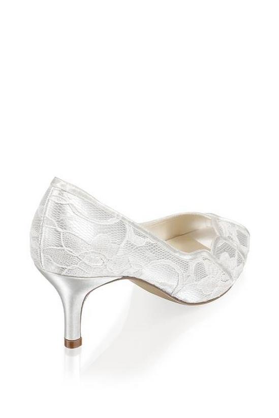 Paradox London Lace 'Coleen' Mid Heel Peep Toe Shoes 5