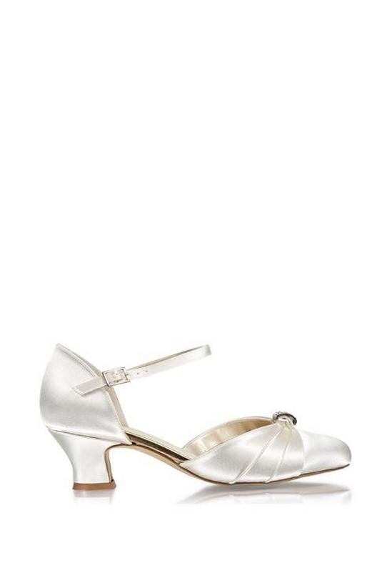 Paradox London Satin 'Avalyn' Mid Vintage Block Heel Wide Fit Court Shoes 1