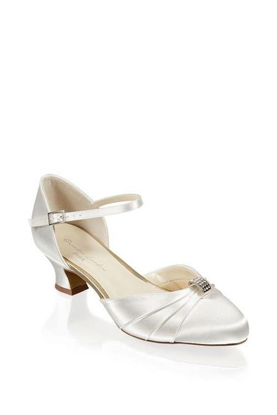 Paradox London Satin 'Avalyn' Mid Vintage Block Heel Wide Fit Court Shoes 2